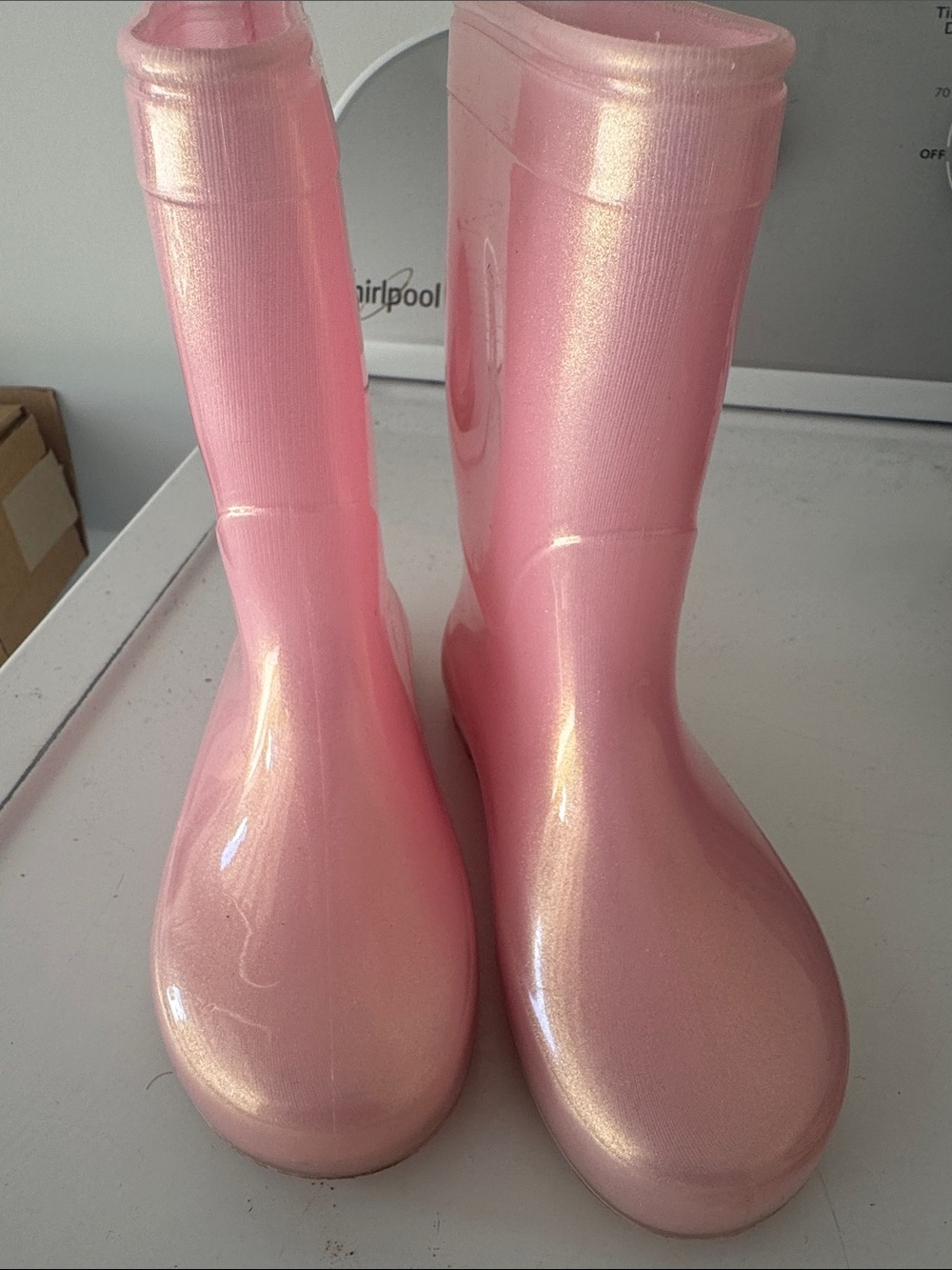 Cat & Jack Pink Shimmer Kids Rain Boots